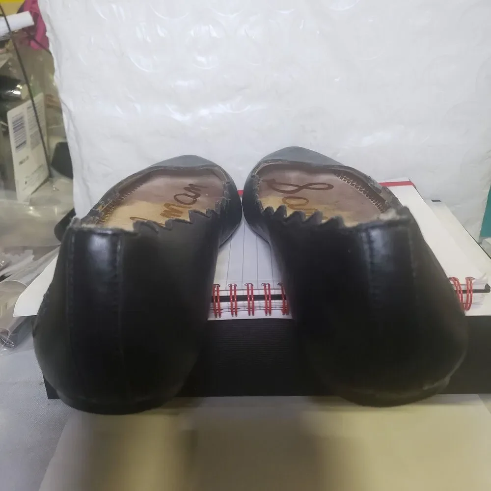 Sam Edelman Francis Scalloped Ballet Flats Sz 6.5W Black #B1